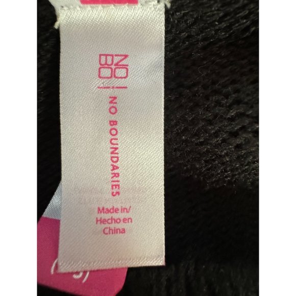 No Boundaries Christmas Garland and Light Sweater Small Black Acrylic - Picture 4 of 16